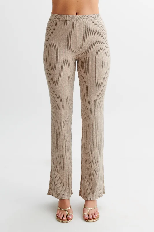 Calypso Knit Trousers - Tawny Grey