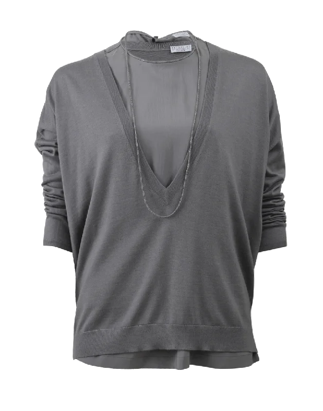 Pullover With Tank And Monili Necklace