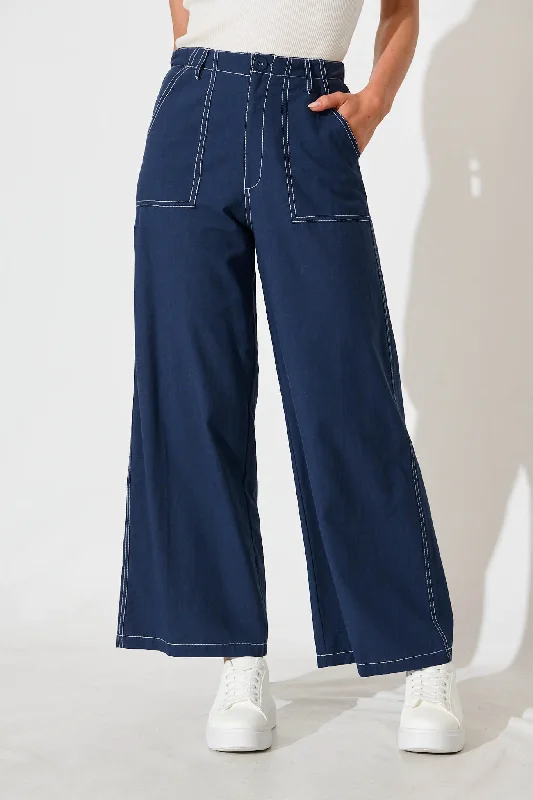 Parsons Pant in Navy Cotton