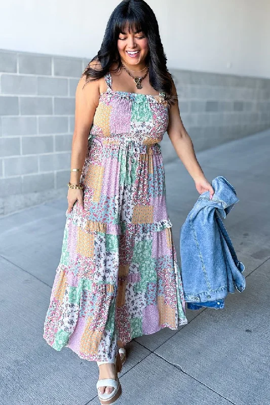 Fern Patchwork Maxi Dress