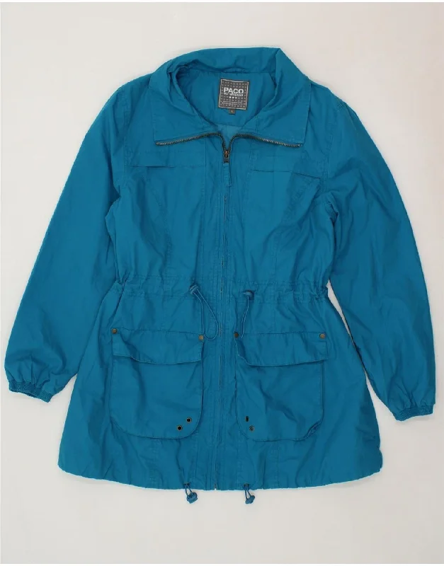 PACO Womens Utility Jacket UK 16 Large Blue Cotton