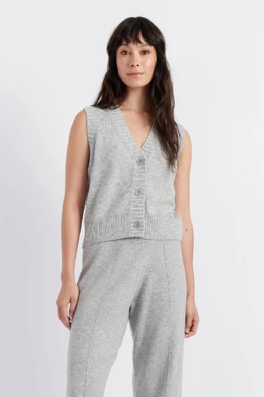 Light-Grey Wool-Cashmere Waistcoat