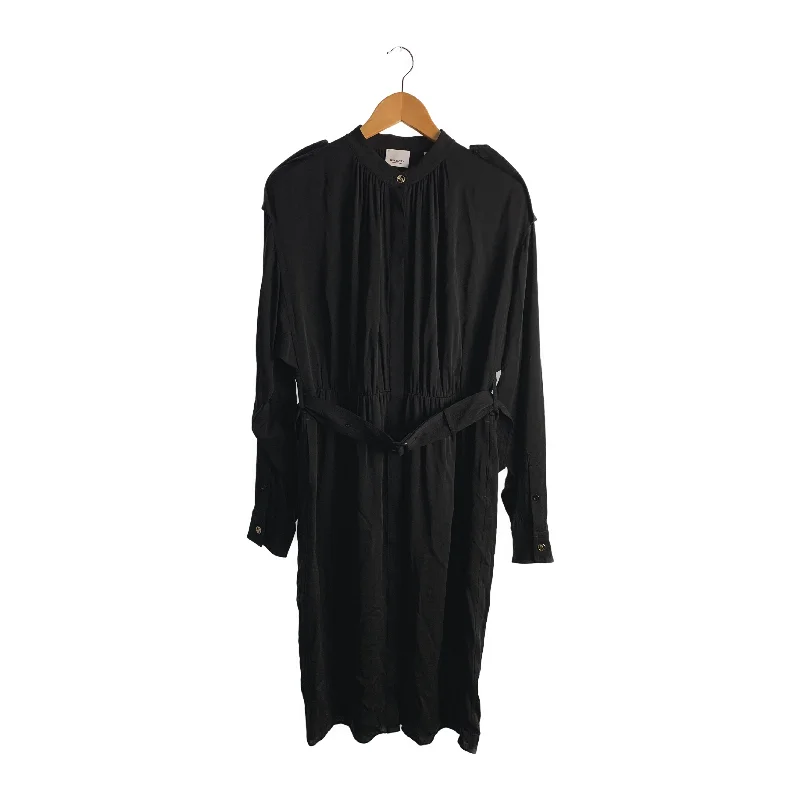 BURBERRY/LS Dress/14/Black/Silk/8041692