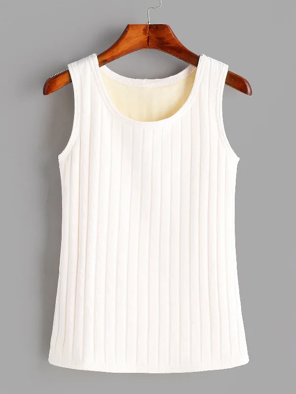 OEM ODM Round Neck Sleeveless Plush Lining Tank Top