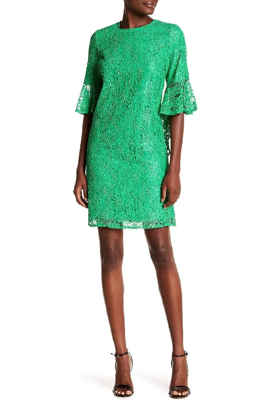 Nanette Nanette Lepore - ND8S10S99 Bell Sleeve Lace Shift Dress