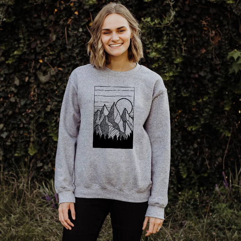 Rectangle Mountain Sweatshirt - Nature Hoodie or Crewneck *UNISEX FIT*