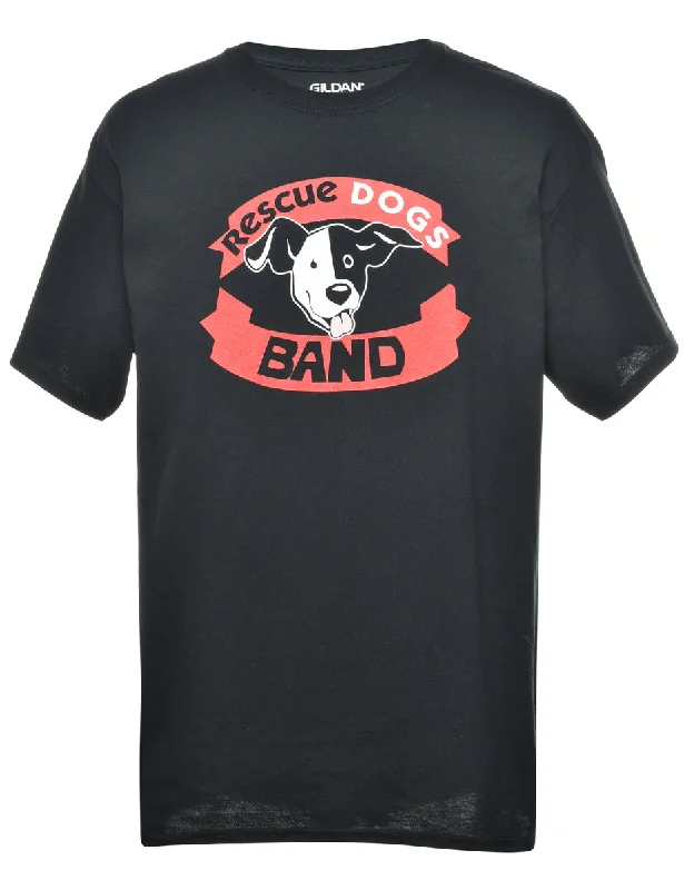 Rescue Dogs Band Printed T-shirt - L