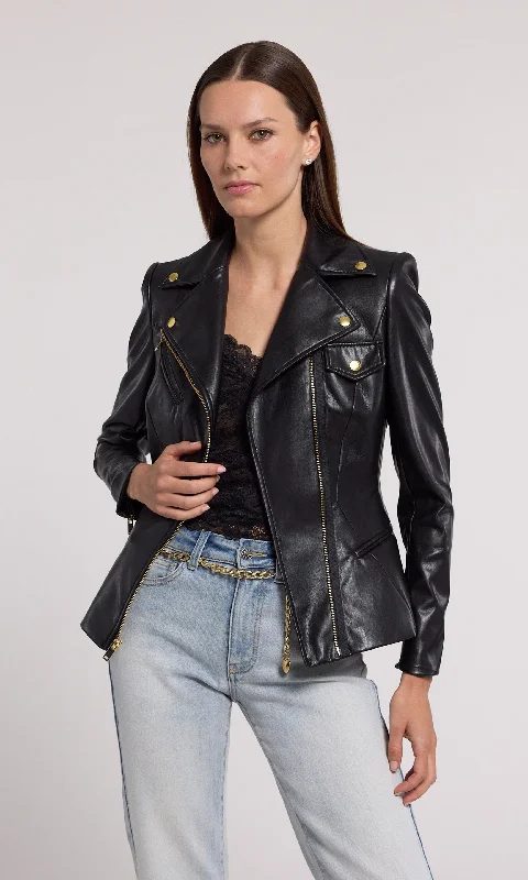 Selah Vegan Leather Moto Jacket