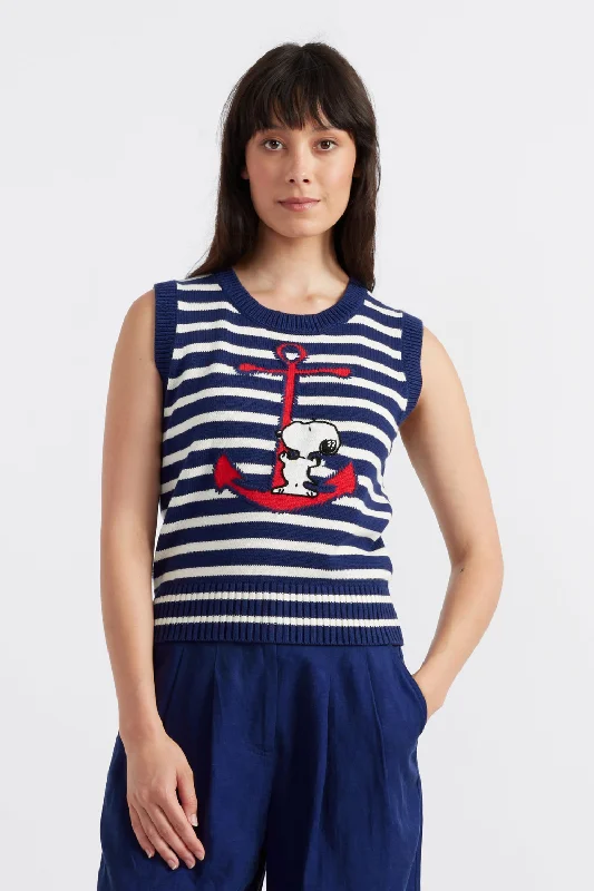 Blue Cotton Snoopy Anchor Tank