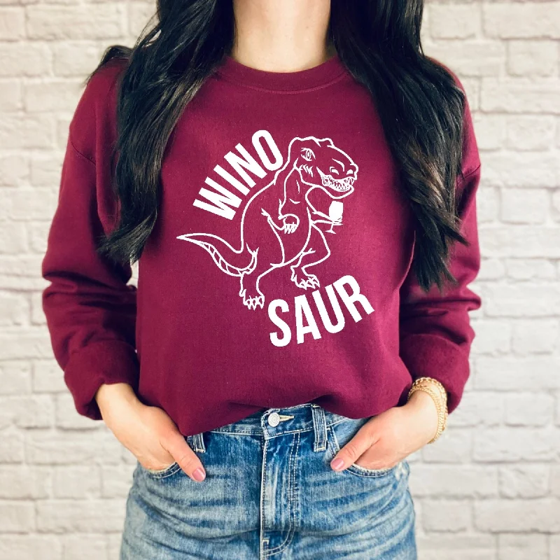 Winosaur Sweatshirt - Funny Wine Hoodie for Mom *UNISEX FIT*