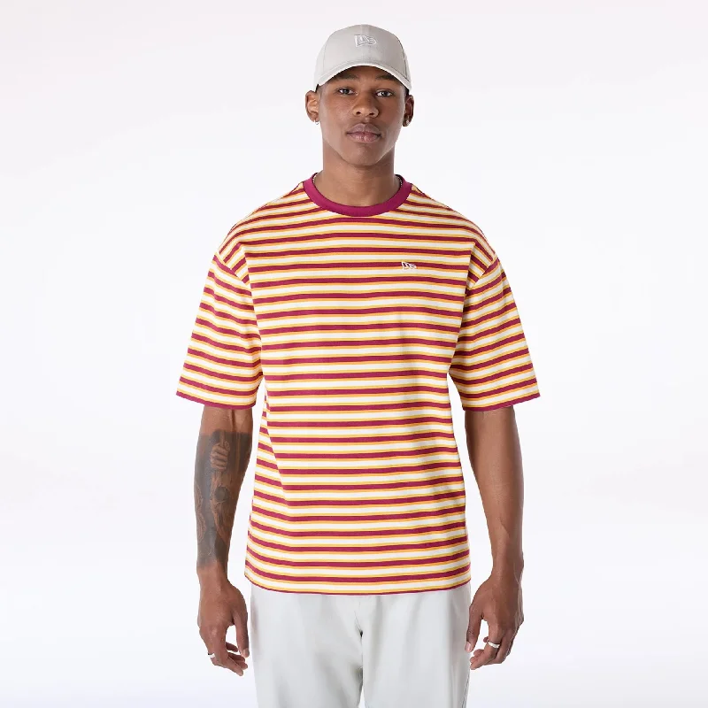 New Era Stripe Dark Red T-Shirt