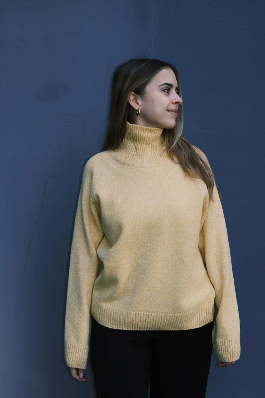 knit high neck - yellow