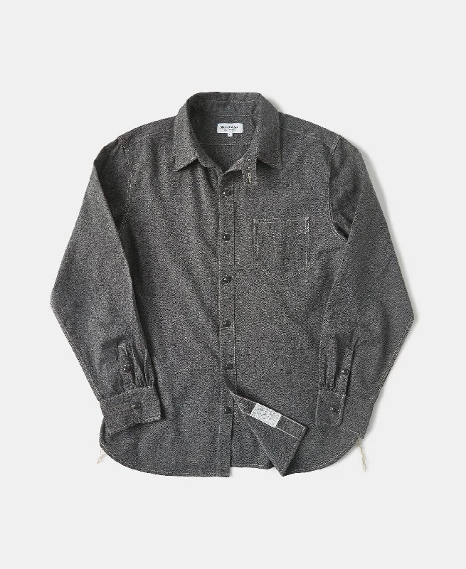 1930s Jaspé Workshirt - Dark Gray