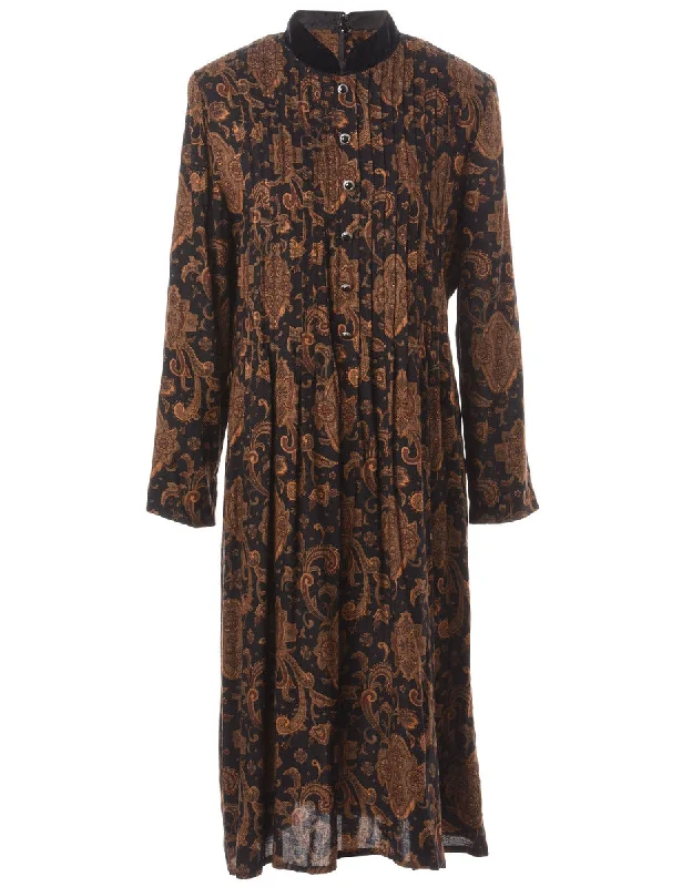 1990s Paisley Dress - M