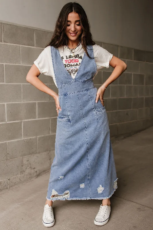 Maren Denim Maxi Dress