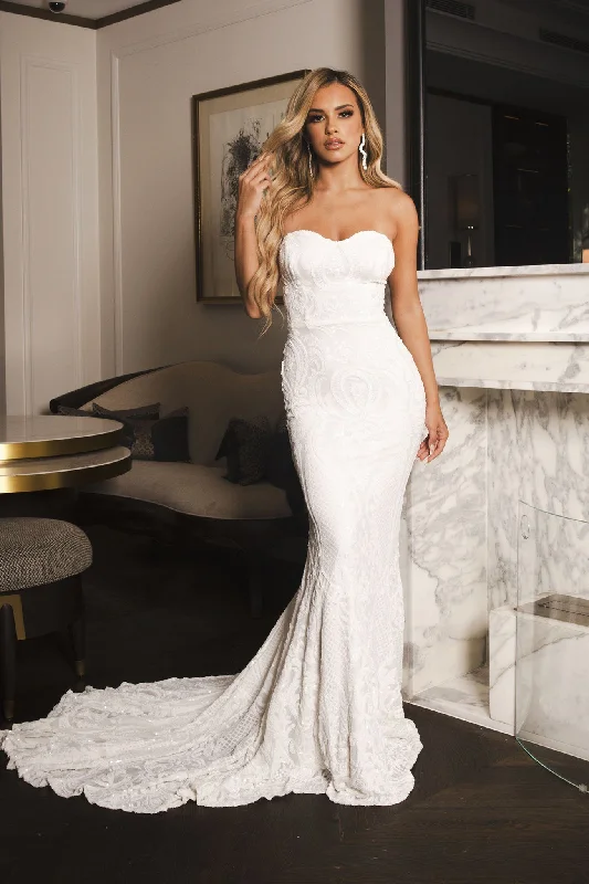 Gianna Gown - White/White