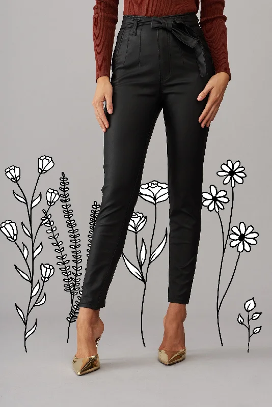 Eclipse Leatherette Pants in Black