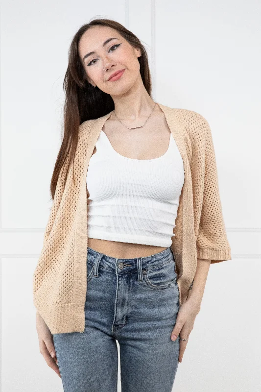 Starting my Journey Women's Breathable Open Knit Cardigan