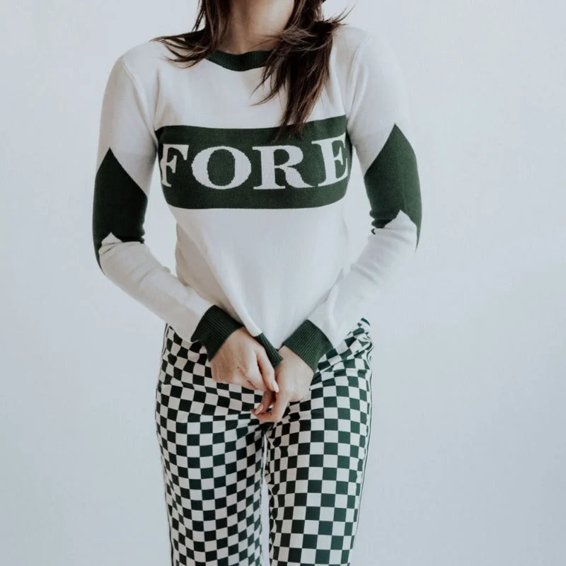 Fore All Fore Sweater - White/Green