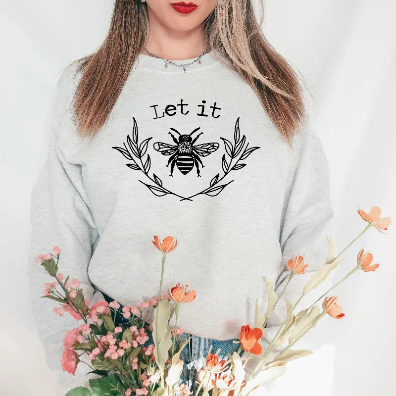 Let It Be - Bumble Bee Gildan Crewneck Sweatshirt or Hoodie *UNISEX FIT*