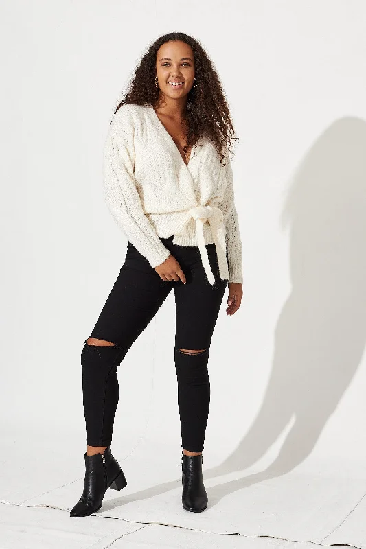 Piper High Rise Ripped Jeans In Black Denim