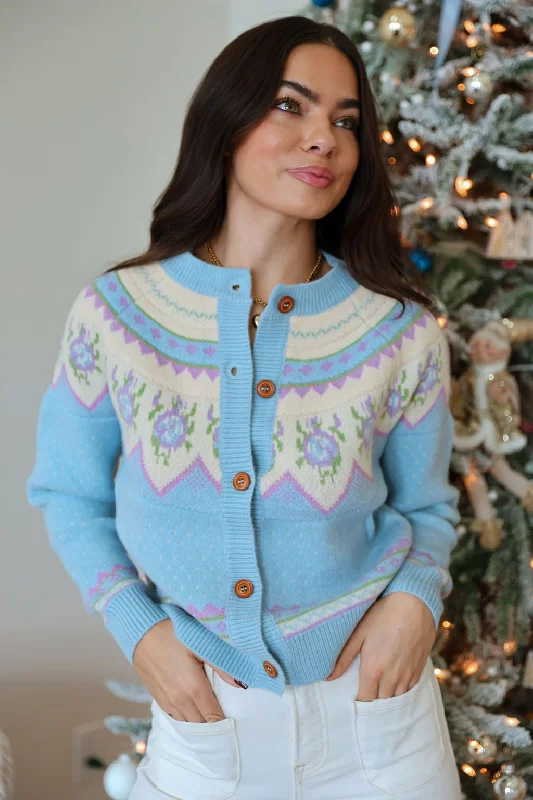 Laura Cardigan - Powder Blue