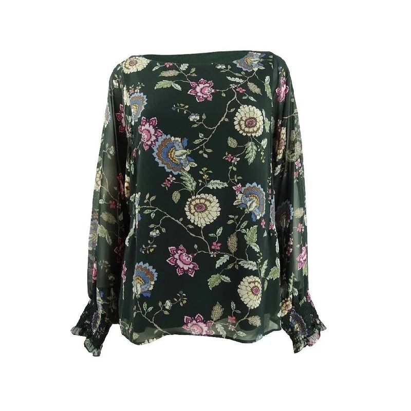 Vince Camuto Women's Floral-Print Batwing Sleeve Blouse Youthful Women's Anime - inspired Vince Camuto Women's Floral-Print Batwing Sleeve Blouse Youthful Women's Anime - inspired